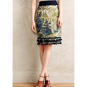Anthropologie pinned pencil skirt